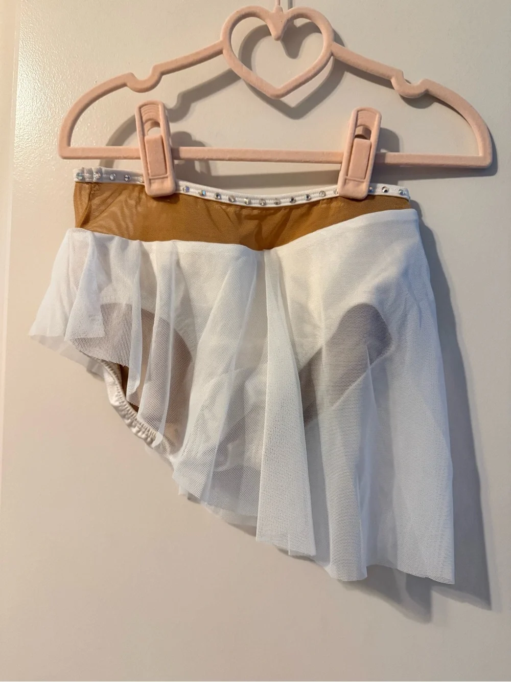 Sparkle Trim White Girls two-piece lyrical costume
